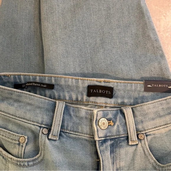 Talbots High-Waist Relaxed Barrel Jeans 2P - Picture 5 of 7